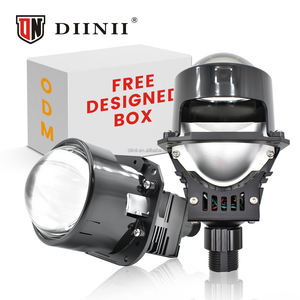 Lampe de projecteur Bi-LED 100W 10000lm Blanc 6000K Faisceau haut/bas IP68 Étanche Mini phares H4 Ventilateur de refroidissement Lumière laser Lentille LED - Product Image 5