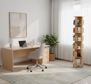 Librería Giratoria de Madera Personalizada de 360 Grados, Estante de Exhibición de 6 Niveles - Product Image 5