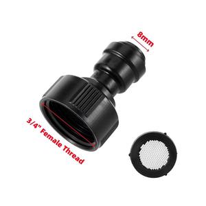 Adaptateur de raccord rapide pour <span class=keywords><strong>robinet</strong></span> de jardin avec filet filtrant, filetage femelle 3/4 po vers raccord rapide de <span class=keywords><strong>robinet</strong></span> 8 mm pour pulvérisation et irrigation - Product Image 2