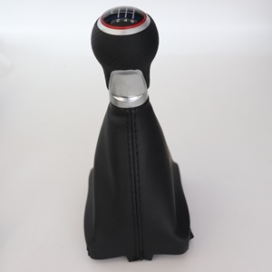Car Gear <b>Shift</b> <b>Knob</b> Cover Leather Black For Audi A6L Ergonomic Design - Product Image 2