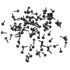 Vente en gros de 100 pièces de mini yeux de poupée en plastique Crochet animaux aiguille feutrage ours peluche noir Crochet yeux petits yeux de sécurité - Product Image 5