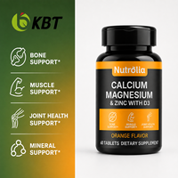 Complément OEM/ODM Calcium Magnésium Zinc Marque Privée – Comprimés Prêts à l'emploi avec Vitamines D3, B12, K2