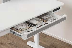 <span class=keywords><strong>Escritorio</strong></span> de Pie para Gamers, <span class=keywords><strong>con</strong></span> un Solo Motor, un Cajón, Tablero de Fieltro, Compacto, Ahorra Espacio, Estructura Estable - Product Image 3