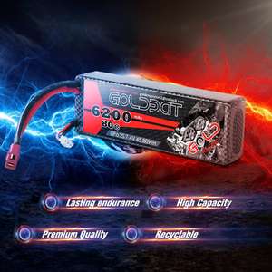Hohe Entladung Rate RC Lipo Batterie <span class=keywords><strong>2</strong></span> S 7,4 v 6200 mAh 80C Auto Spielzeug Batterien Pack Lange Lebensdauer - Product Image 2