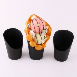 Venta Directa de Fábrica: Vasos Oblicuos de Papel Kraft Marrón/Negro para Waffles, Pollo Frito y Papas Fritas - Product Image 4