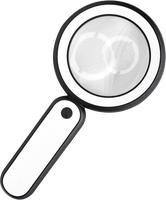 2X Handheld Illuminated Magnifying Glass with 21 LED 3 Modes Light, Portable Optical Magnifier Lens for Reading & Inspection