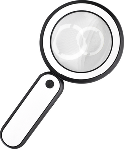 Loupe portative illuminée 2X avec <span class=keywords><strong>21</strong></span> LED et 3 modes d'éclairage, lentille optique portable pour la lecture et l'inspection - Product Image 5