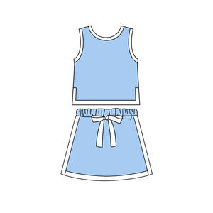 Conjunto de Falda y Camisa para Bebés Niñas, Estilo Casual, para Primavera y Otoño, Ideal para Días de Juego, Manga Corta, Transpirable, de Algodón y Spandex - Product Image 4