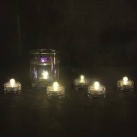 Décoration de bougies chauffe-plat LED étanches à piles