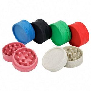 Eco Friendly 63*28mm 2 Parts <b>Herb</b> <b>Grinder</b> Biodegradable Plastic Tobacco <b>Grinder</b> Custom Logo - Product Image 5