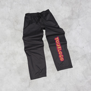 Pantalon de sport décontracté pour hommes OEM avec logo personnalisé en toile épaisse taille mi-élastique cordon de serrage respirant broderie écologique - Product Image 1