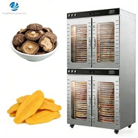 Déshydrateur alimentaire commercial rotatif 80/96 plateaux en acier inoxydable pour fruits, légumes et herbes