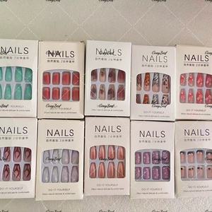 Faux Ongles Courts à Presser Vente en Gros Haute Qualité 24 Pièces Acrylique de Luxe Marque Blanche Pointe Française Fournisseur avec Boîte d'Emballage - Product Image 4