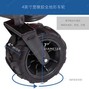 รถเข็นเด็กแบบพับได้สำหรับตกปลาในสวนกลางแจ้งรถเข็นสำหรับตั้งแคมป์พับได้นั่งชายหาด - Product Image 5