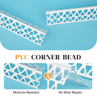 Profilé d'angle en PVC pour plâtrage et protection des murs