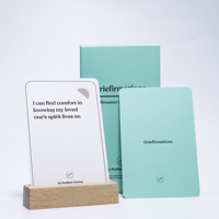 Impression personnalisée Santé mentale Inspirational Mindfulness Positive Self Care Cartes d'affirmation personnalisées avec support en bois