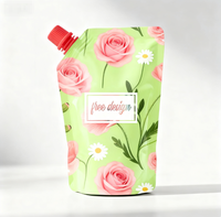 Feuille d'aluminium thermoscellable écologique 750ml détergent à lessive assouplissant recharge de bec avec bouchon à pression