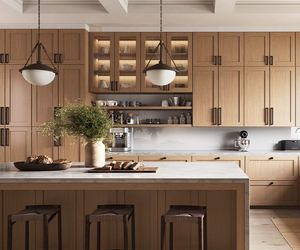 Custom White Oak Modern Kitchen Sink Base Cabinets Hinge Modular Design Environmental Friendly Ready Assemble American Style - Product Image 3