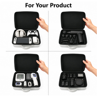 Étui de rangement portable antichoc en EVA de luxe avec insert en mousse PU et grille prédécoupée, coque rigide transparente, avec poignée, pour usine