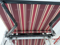 Auvent rétractable en aluminium pour extérieur, imperméable, électrique, avec protection contre la pluie, pour balcon, cassette intégrale, motorisé, télécommande, terrasse