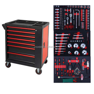 Ensemble d'outils avec armoire à outils 158 pièces, comprenant un jeu <span class=keywords><strong>complet</strong></span> <span class=keywords><strong>de</strong></span> douilles et d'outils à main, <span class=keywords><strong>chariot</strong></span> à outils robuste pour atelier <span class=keywords><strong>de</strong></span> mécanique, garage, réparation - Product Image 3