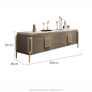 <span class=keywords><strong>Meuble</strong></span> <span class=keywords><strong>TV</strong></span> moderne en acier inoxydable doré avec plateau en marbre, <span class=keywords><strong>meuble</strong></span> <span class=keywords><strong>TV</strong></span> de salon avec tiroirs - Product Image 6