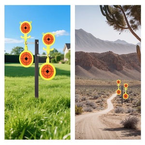 DualSide 360 Rotating Steel Marker Target for Outdoor Position Marking Heavy Duty <b>Shooting</b> Practice Plate with Anti-Corrosion - Product Image 5