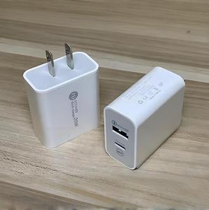 Adaptador de Corriente de 20W con Doble Puerto USB-A + USB-C con Carga Rápida PD3.0 y QC3.0 para Auriculares (Enchufe Estadounidense/Europeo) - Product Image 2