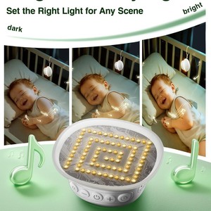เครื่องเสียงไวท์นอยส์รูปเห็ดแบบพกพาพร้อมไฟกลางคืน LED สำหรับวัยรุ่นอายุ 7-14 ปี - Product Image 4
