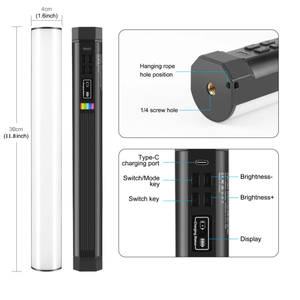 ไฟเติม PULUZ 30 ซม. รุ่น PU-4139 แบบพกพา แม่เหล็กติดได้ ไฟ LED เติมแสงสี RGB สำหรับถ่ายวิดีโอ วีล็อก ถ่ายภาพ 10 วัตต์ - Product Image 2