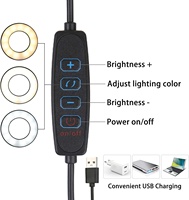 Modern Fashion Design Eye-caring Clip-on Usb Charging Office Desk Lamp Brightness Adjustable Led Desk Lamp with Magnifier