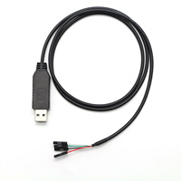 Cable USB a TTL UART con Chip FTDI FT2323RL CP2102, Trenzado de Cobre Puro, Revestimiento de PVC, Conector Hembra Dupont de 4 Pines, Adaptador de 3.3V 5V