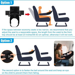 เตียงพับได้น้ำหนักเบาสำหรับเด็กเล็ก ที่นั่งเครื่องบินแบบพกพาสำหรับเด็ก พร้อมที่วางเท้า อุปกรณ์เสริมสำหรับการเดินทาง - Product Image 3