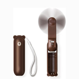 Ventilador de mano de refrigeración portátil 1200mAh Mini ventilador de mano plegable recargable para exteriores con Banco de energía de luz Led - Product Image 1