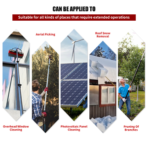 HOFI-Bâtons télescopiques ultralégers en fibre de carbone, tige multifonctionnelle de nettoyage de vitres, <span class=keywords><strong>pince</strong></span>, levier, accessoire, brosse incluse - Product Image 5