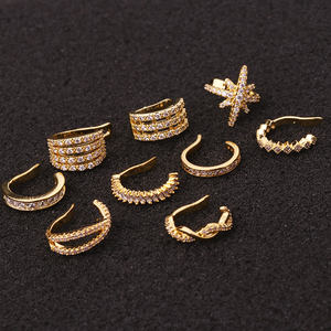 Nueva llegada oro CZ de plata oído brazalete de circón no Piercing oreja concha <span class=keywords><strong>Tragus</strong></span> Helix Piercing pendiente de plata de la joyería - Product Image 3