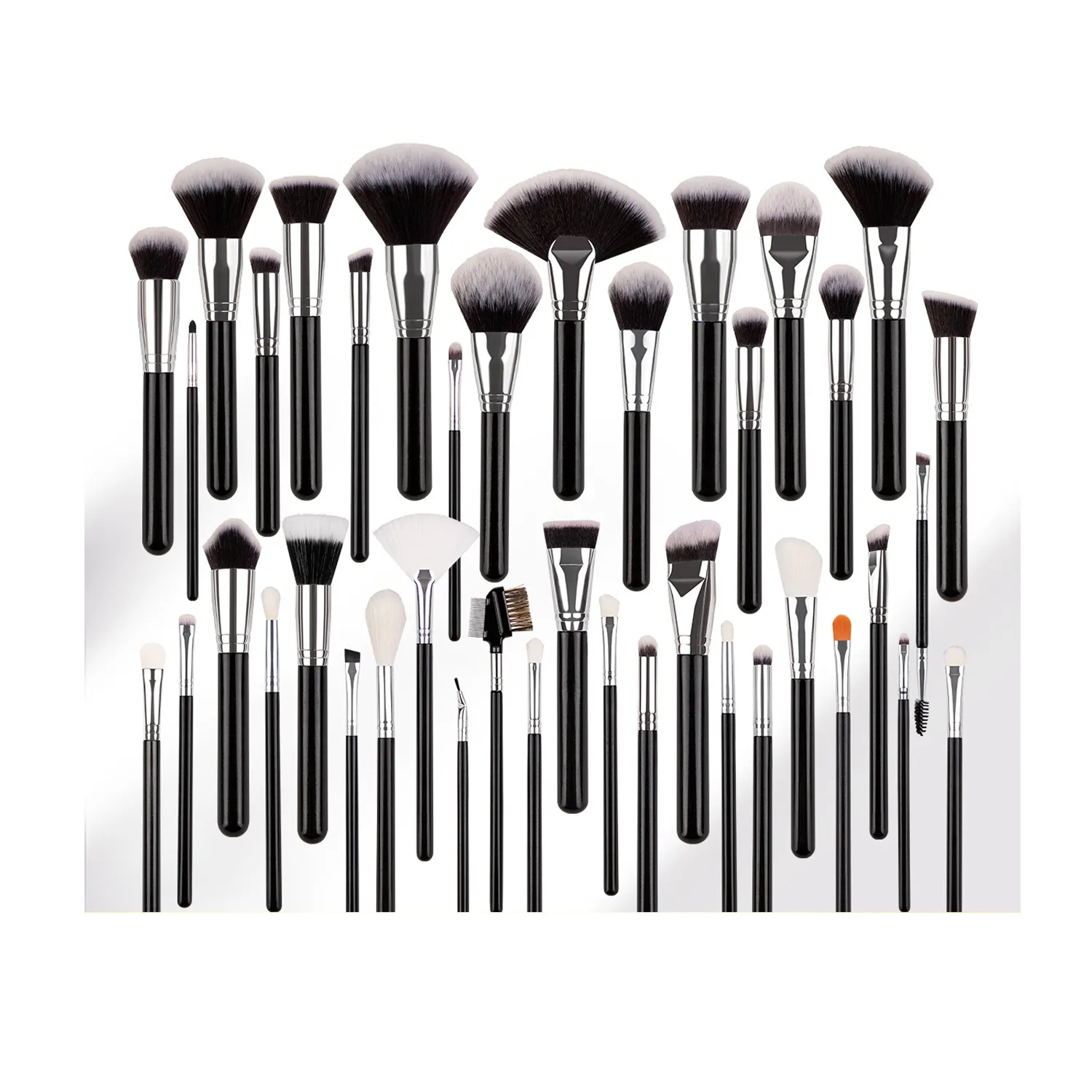 High Quality Black Professional 40PCS Makeup Brushes Set Kits Cosmetic Wooden Private Label Logo Custom Makeup Brush Set