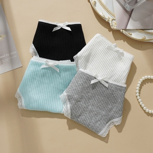 Ropa interior para niñas <span class=keywords><strong>con</strong></span> borde <span class=keywords><strong>de</strong></span> encaje <span class=keywords><strong>de</strong></span> tamaño europeo y americano <span class=keywords><strong>con</strong></span> <span class=keywords><strong>hilo</strong></span> <span class=keywords><strong>de</strong></span> lazo Tanga <span class=keywords><strong>de</strong></span> moda y sexy - Product Image 4