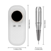 Perceuse à ongles électrique portable sans fil rechargeable 35000 tr/min avec écran LCD numérique pour manucure, polissage et dépose de gel