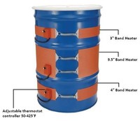 Chauffe-tambour industriel en silicone personnalisé OEM 2000W isolé 3V-380V 400F pour barils d'huile WVO, biodiesel, plastique et métal Alixd 1