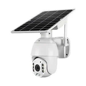 새로운 360 야외 보안 Ptz Lte 4G 2Mp 태양 전지 백업 무선 링 보안 캠 태양 에너지 태양 CCTV 카메라