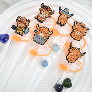 Offre Spéciale : Cache-poussière universel créatif en silicone écologique à motif de dessin animé pour pailles de thé au lait - Product Image 1
