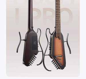Guitarra acústica portátil sin cabezal Donner HUSH I <span class=keywords><strong>Pro</strong></span> de tono suave, ideal para viajes, para principiantes, con efecto de silencio, guitarra folk. - Product Image 1