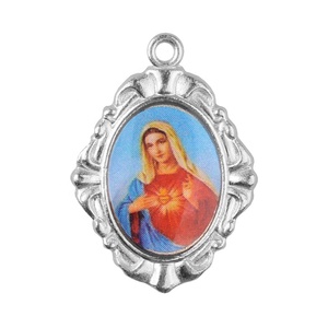 Ciondolo in Metallo Cattolico con Mix di Figure Sacre: Sacra Famiglia, Gesù, Vergine Maria, Santi, Madonna - Product Image 3
