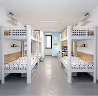 Lits superposés en métal bon marché pour dortoir, vente directe d'usine de Guangzhou, lits superposés robustes pour l'école avec instructions d'assemblage