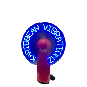Mini Ventilador LED a Pilas con Logotipo Personalizado y Mensaje LED Preestablecido, Regalo para el Día de la Madre, el Día del Padre, Halloween, Recuerdo - Product Image 1