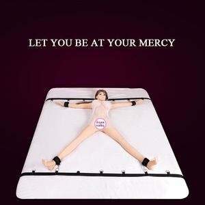 Многокольцевые игрушечные ремни для кровати с наручниками и манжетами на лодыжку для взрослых бандажные ремни для кровати для рабства - Product Image 6