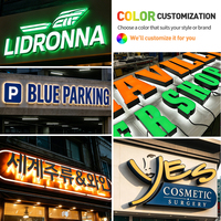 Enseigne publicitaire LED personnalisée, logo mural pour café, lettres 3D rétroéclairées, blanc chaud, étanche IP65, commande manuelle, décoration
