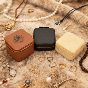 Boîte à bijoux portable en cuir PU pour femmes et filles, organiseur de boucles d'oreilles, boîte à bijoux de voyage, boîte cadeau - Product Image 5