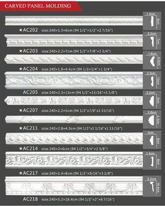 Corniche en PU classique traditionnelle et économique <span class=keywords><strong>pour</strong></span> décoration d'angle intérieur Moulures couronnées en polyuréthane Garniture de plinthes en <span class=keywords><strong>bois</strong></span> et gypse - Product Image 4